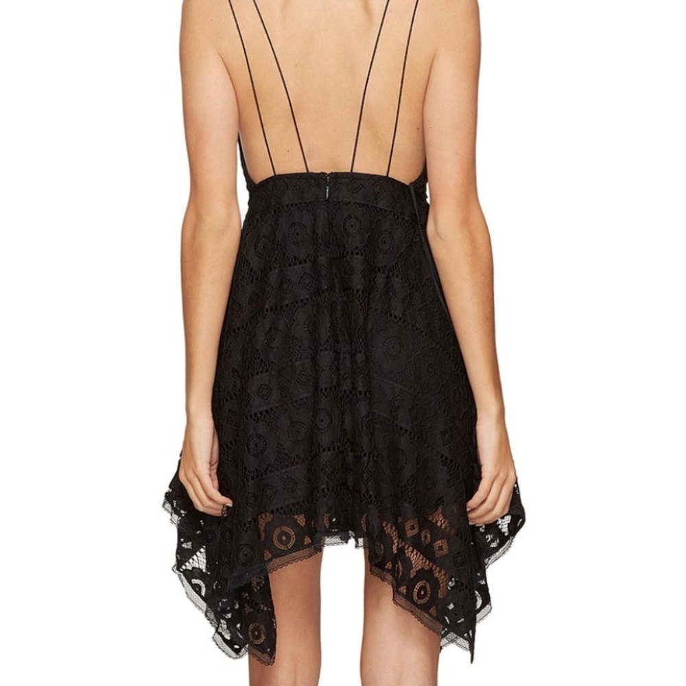 Free People Just Like Honey black lace dress size 6